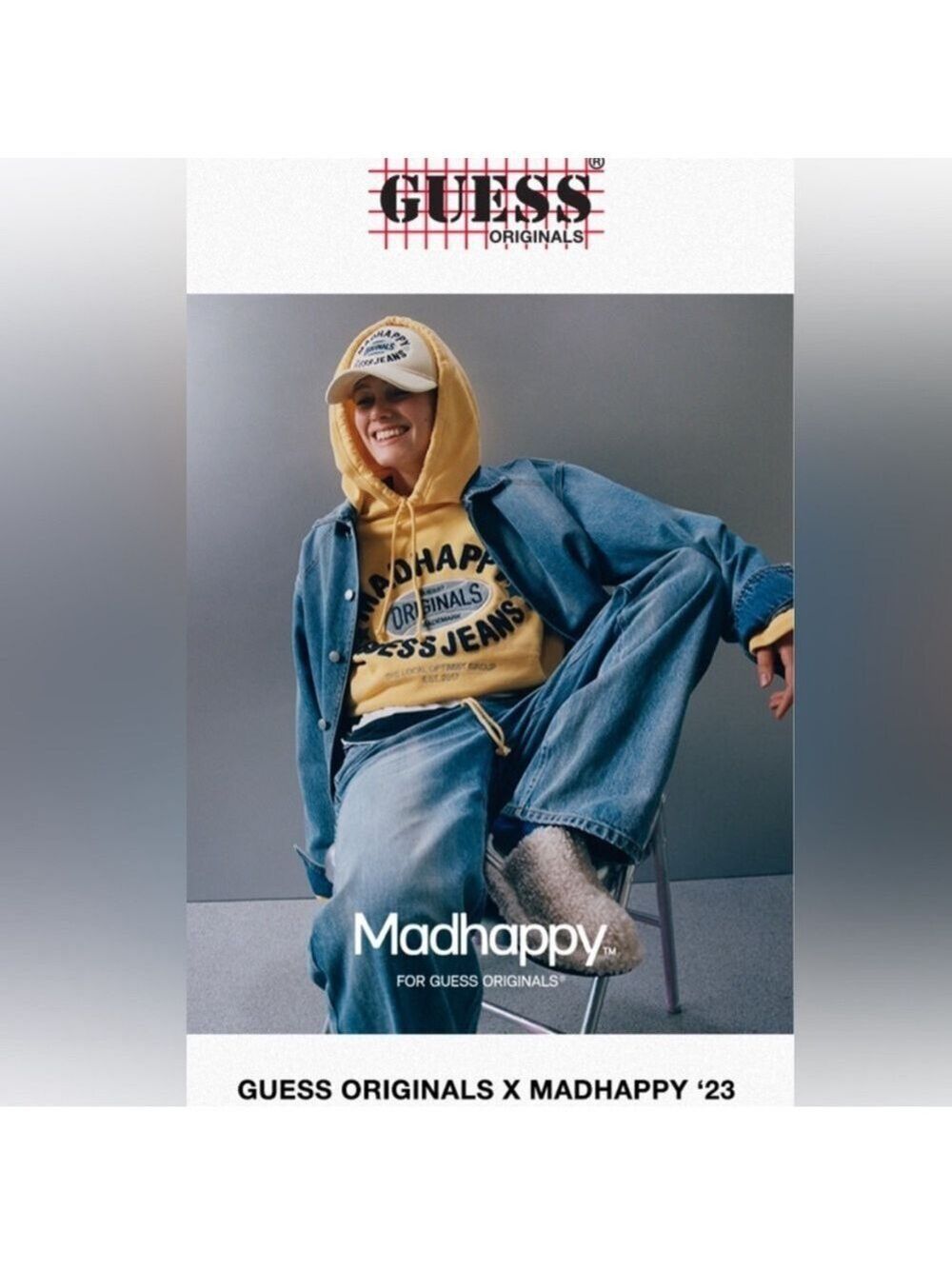 Madhappy X Guess The Boyfriend Jeans Collaboration in Light Wash Sz 26 NWT - Picture 3 of 12